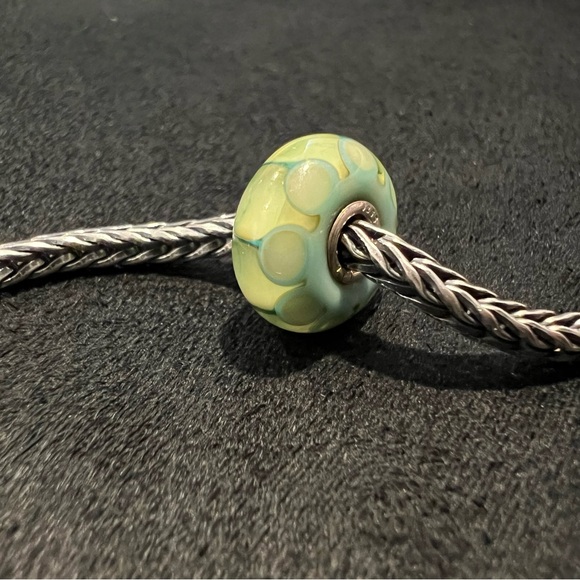 Trollbeads Jewelry - Trollbeads Retired Aqua Edge Pumpkin Bead